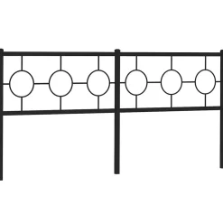 Tête de lit de remplacement métal noir 180 cm vidaXL