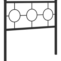 Tête de lit de remplacement métal noir 90 cm vidaXL