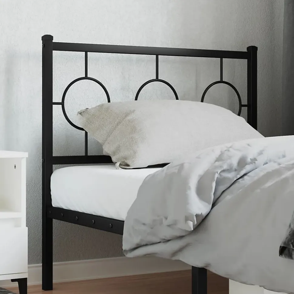 Tête de lit de remplacement métal noir 90 cm vidaXL