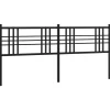 Tête de lit de remplacement métal noir 200 cm vidaXL