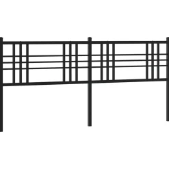 Tête de lit de remplacement métal noir 200 cm vidaXL