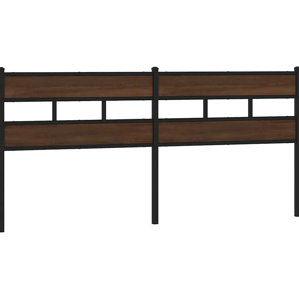 Tête de lit de remplacement chêne marron 200 cm acier et bois d'ingénierie vidaXL