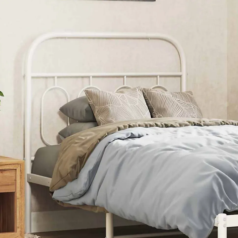 Tête de lit de remplacement métal blanc 90 cm vidaXL