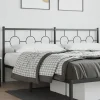Tête de lit de remplacement métal noir 200 cm vidaXL