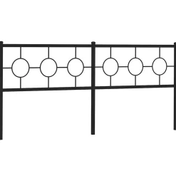 Tête de lit de remplacement métal noir 200 cm vidaXL