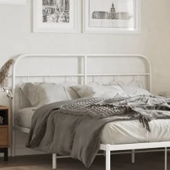 Tête de lit de remplacement métal blanc 150 cm vidaXL