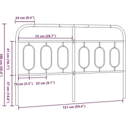 Tête de lit de remplacement métal blanc 150 cm vidaXL