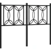 Tête de lit de remplacement métal noir 120 cm vidaXL
