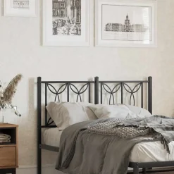 Tête de lit de remplacement métal noir 120 cm vidaXL