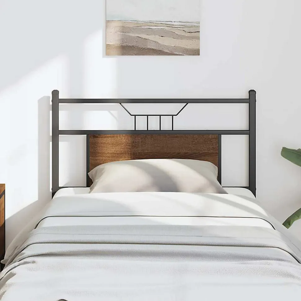 Tête de lit de remplacement chêne marron 80 cm bois d'ingénierie et acier vidaXL