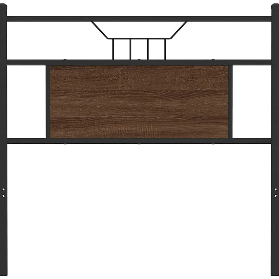 Tête de lit de remplacement chêne marron 80 cm bois d'ingénierie et acier vidaXL