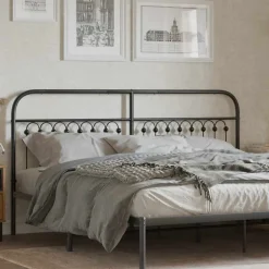 Tête de lit de remplacement métal noir 180 cm vidaXL