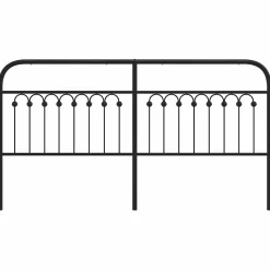 Tête de lit de remplacement métal noir 180 cm vidaXL