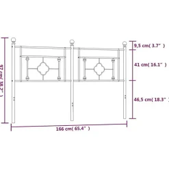 Tête de lit de remplacement métal blanc 160 cm vidaXL