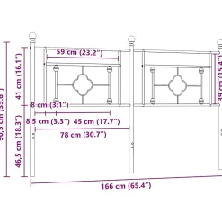 Tête de lit de remplacement métal blanc 160 cm vidaXL