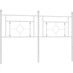 Tête de lit de remplacement métal blanc 160 cm vidaXL