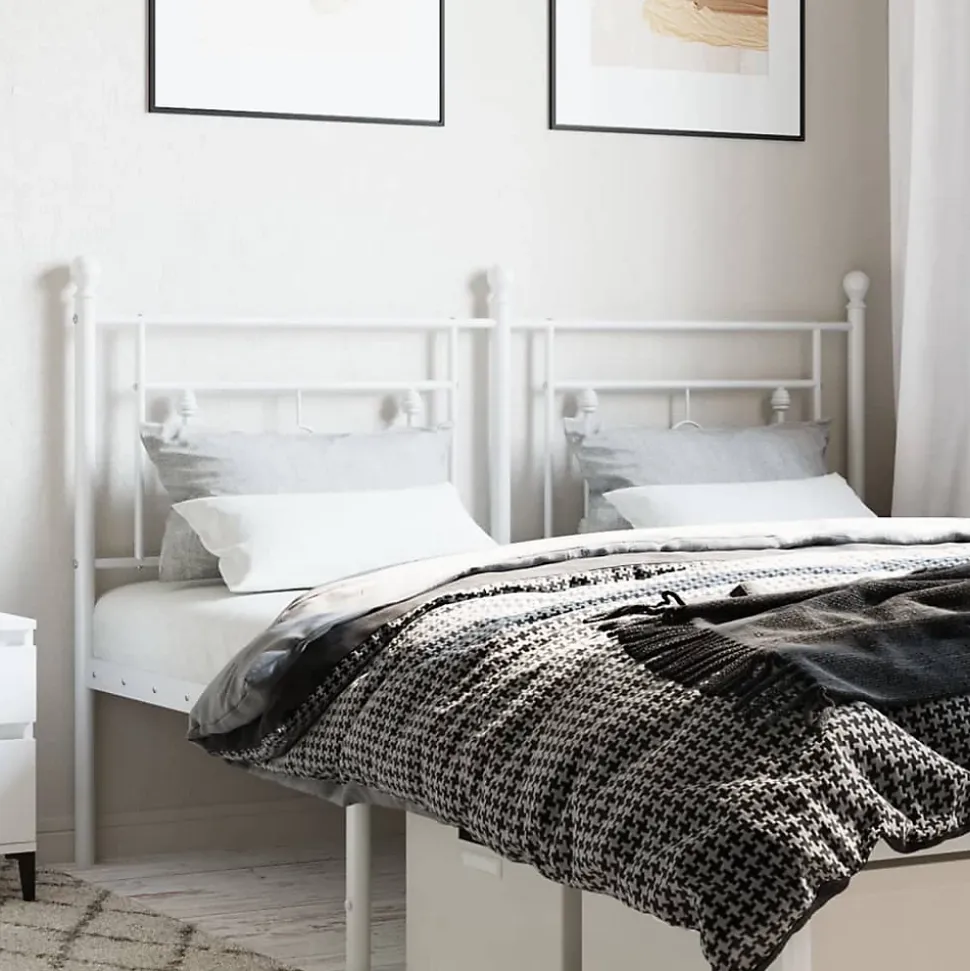 Tête de lit de remplacement métal blanc 160 cm vidaXL