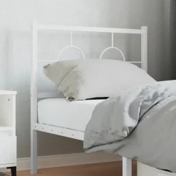 Tête de lit de remplacement métal blanc 80 cm vidaXL
