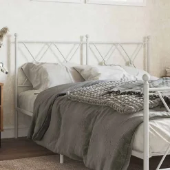 Tête de lit de remplacement métal blanc 137 cm vidaXL