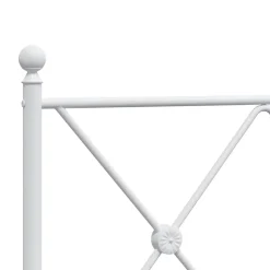 Tête de lit de remplacement métal blanc 137 cm vidaXL