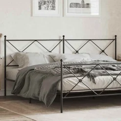 Tête de lit de remplacement métal noir 200 cm vidaXL