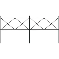 Tête de lit de remplacement métal noir 200 cm vidaXL