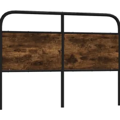 Tête de lit de remplacement chêne fumé 135 cm acier et bois d'ingénierie vidaXL