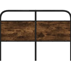 Tête de lit de remplacement chêne fumé 135 cm acier et bois d'ingénierie vidaXL