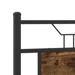 Tête de lit de remplacement chêne fumé 193 cm bois d'ingénierie et acier vidaXL