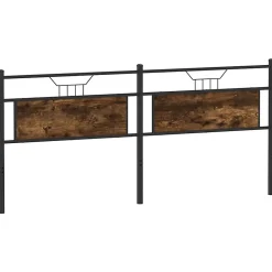 Tête de lit de remplacement chêne fumé 193 cm bois d'ingénierie et acier vidaXL