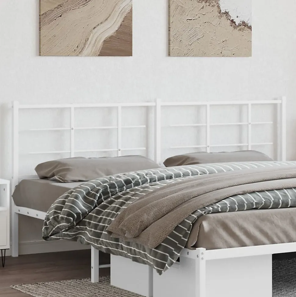 Tête de lit de remplacement métal blanc 200 cm vidaXL