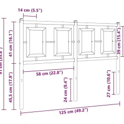 Tête de lit de remplacement métal blanc 120 cm vidaXL