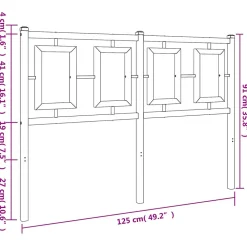 Tête de lit de remplacement métal blanc 120 cm vidaXL