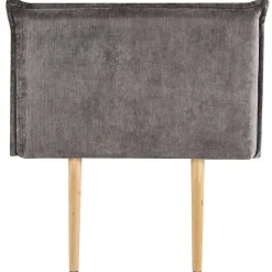 Tête de lit DELMO 90 sur pieds, en tissu - Gris