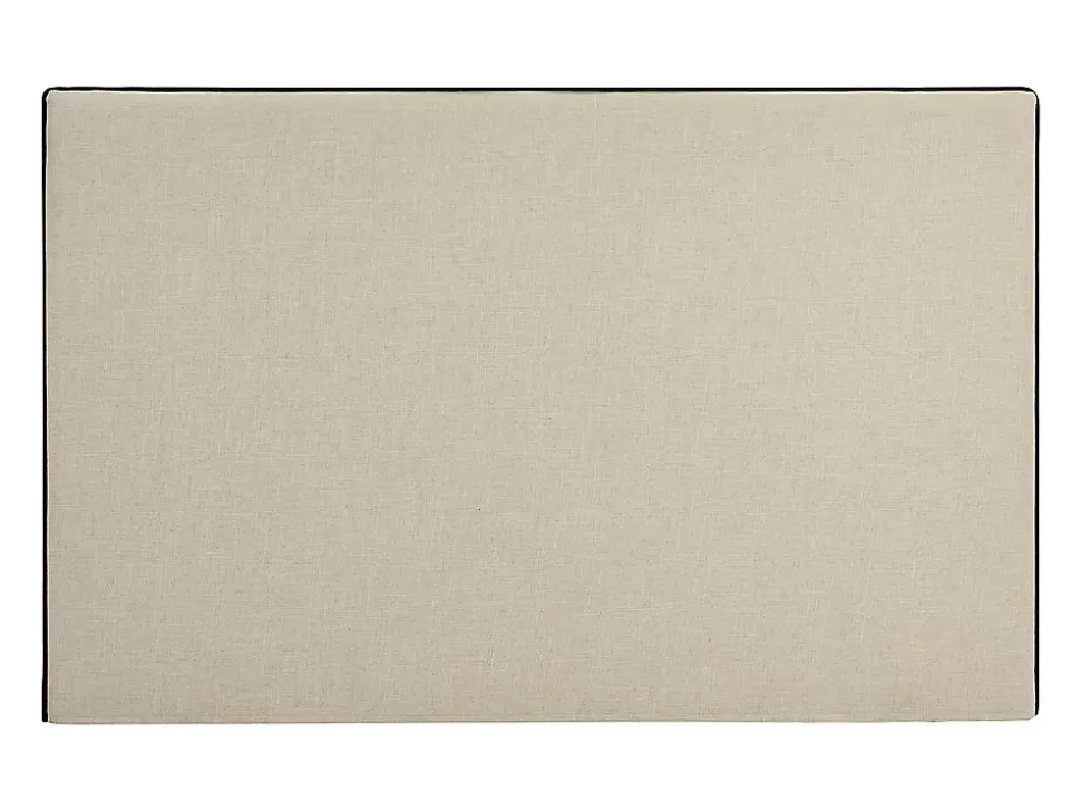 Tête de lit déhoussable 150 cm - Coton et lin - Beige et noir - CHESMA