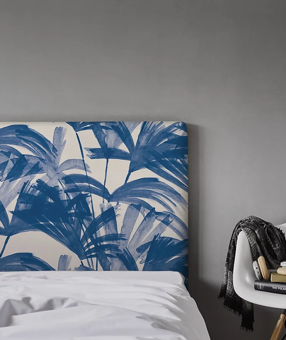 Tête de lit déhoussable Anni 180x110 cm Coloris Bleu