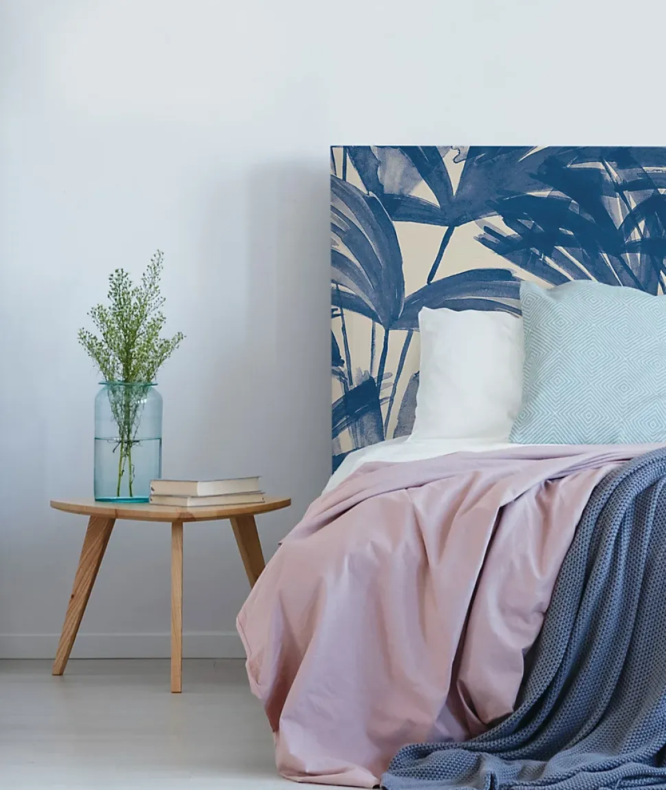 Tête de lit déhoussable Anni 180x110 cm Coloris Bleu