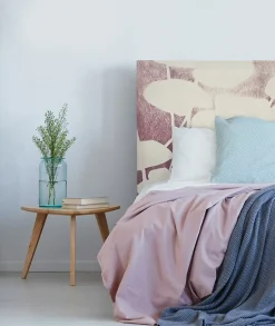 Tête de lit déhoussable Haku 140x110 cm Coloris Rose pâle