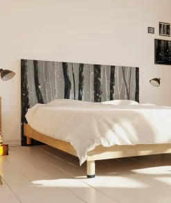 Tête de lit déhoussable Lucioles 140x110 cm Coloris Noir