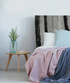 Tête de lit déhoussable Lucioles 140x110 cm Coloris Noir