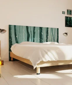 Tête de lit déhoussable Lucioles 180x110 cm Coloris Vert