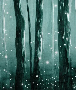 Tête de lit déhoussable Lucioles 180x110 cm Coloris Vert