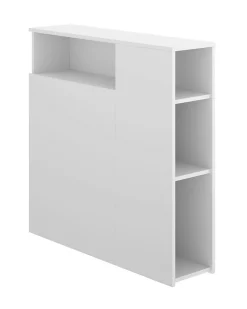 Tête de lit en bois coloris blanc - Longueur 97 x Profondeur 23,5 x Hauteur 95 cm