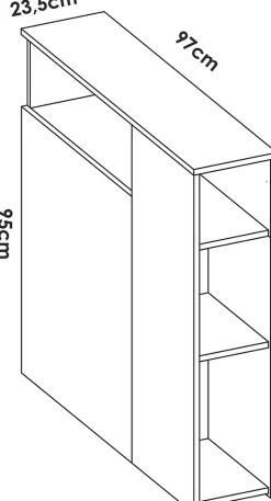 Tête de lit en bois coloris blanc - Longueur 97 x Profondeur 23,5 x Hauteur 95 cm