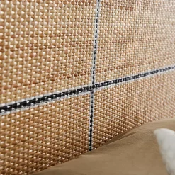 Tête de lit en bois d'acajou et rotin 160