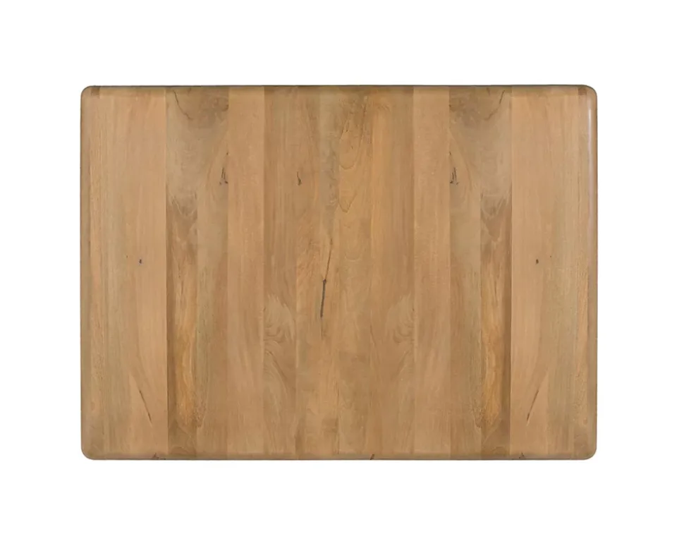 Tête de lit en bois de manguier avec bords demi-ronds