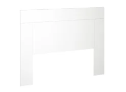 Tête de lit en bois et coton coloris blanc - Longueur 165 x Profondeur 2,5 x Hauteur 130 cm
