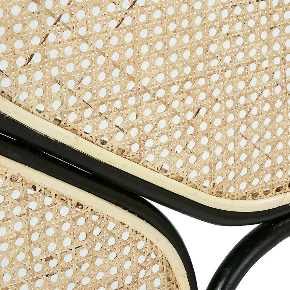 Tête de lit en cannage et rotin noir 160 cm