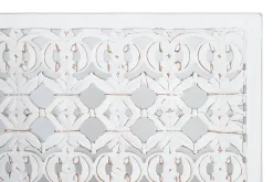 Tête de lit en MDF blanc décapé