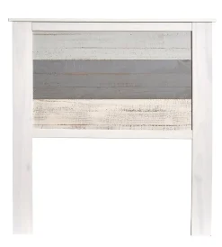 Tête de lit en pin coloris blanc et gris - Longueur 105 x Profondeur 4 x Hauteur 112 cm